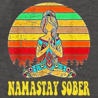 Namastay Sober Na Aa 12 Step Recovery Narcotics Anonymous Vector Backpack