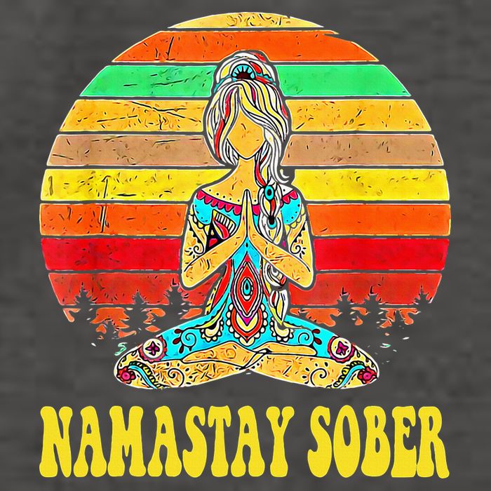Namastay Sober Na Aa 12 Step Recovery Narcotics Anonymous Vector Backpack