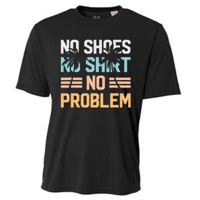 No Shoes No Problem Coconut Tree Country Music Cooling Performance Crew T-Shirt