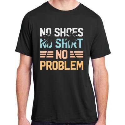 No Shoes No Problem Coconut Tree Country Music Adult ChromaSoft Performance T-Shirt