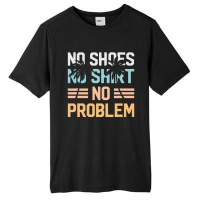 No Shoes No Problem Coconut Tree Country Music Tall Fusion ChromaSoft Performance T-Shirt