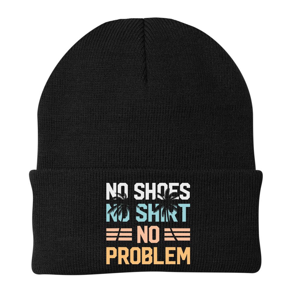 No Shoes No Problem Coconut Tree Country Music Beanie