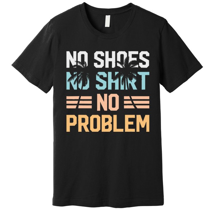 No Shoes No Problem Coconut Tree Country Music Premium T-Shirt