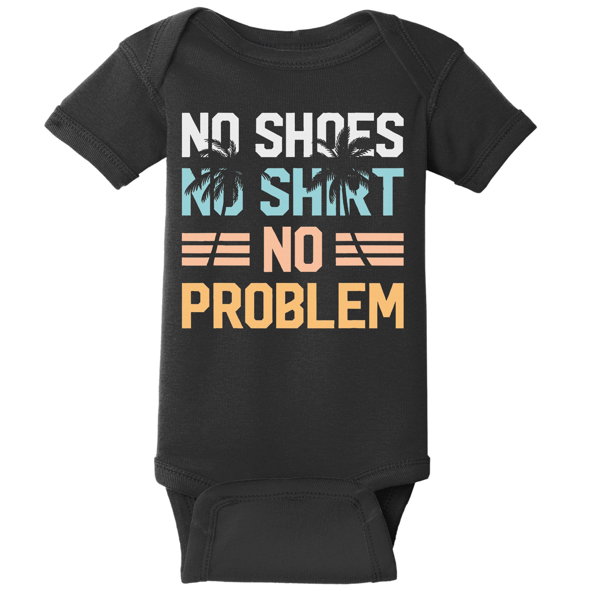 No Shoes No Problem Coconut Tree Country Music Baby Bodysuit