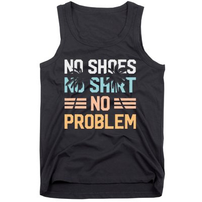 No Shoes No Problem Coconut Tree Country Music Tank Top