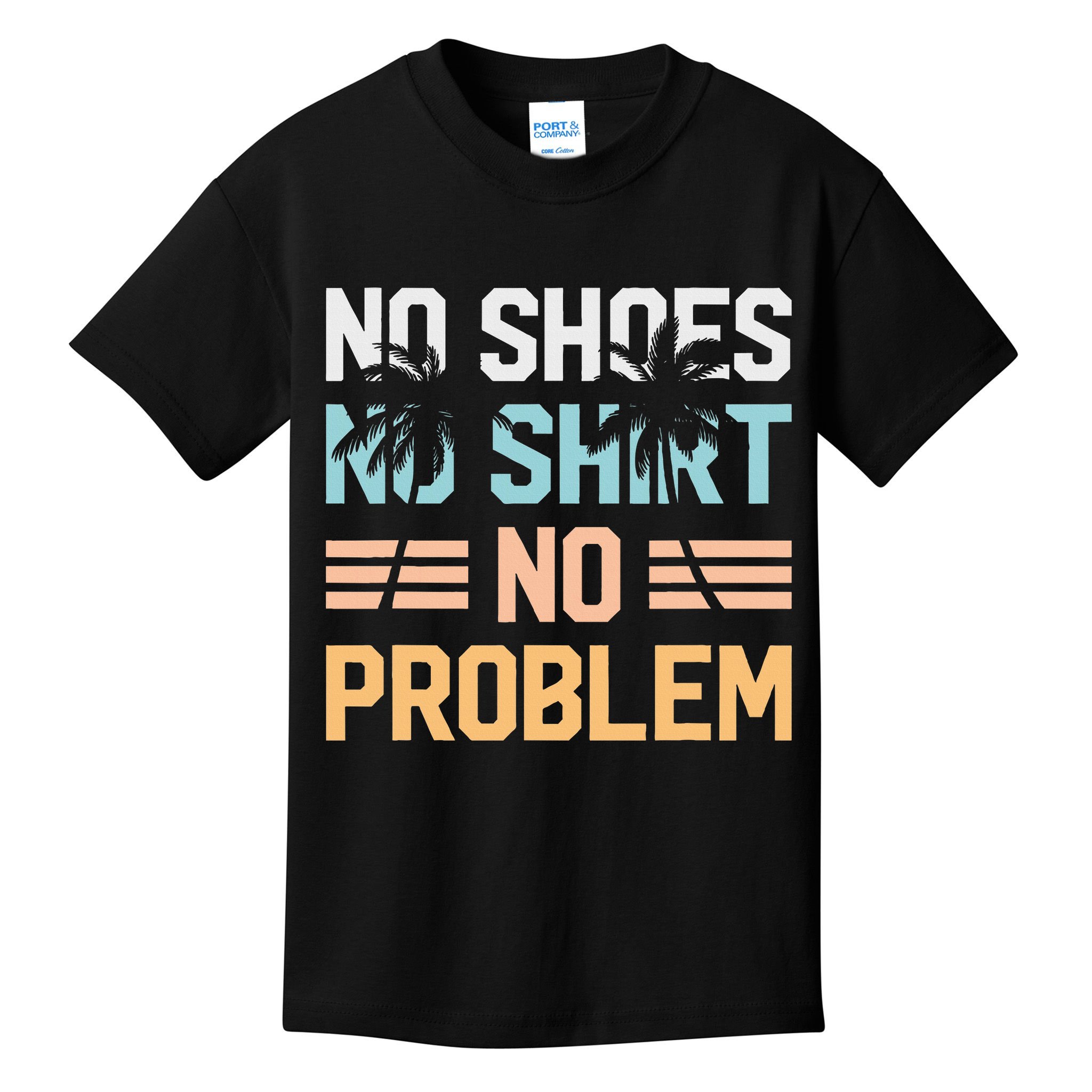 No Shoes No Problem Coconut Tree Country Music Kids T-Shirt