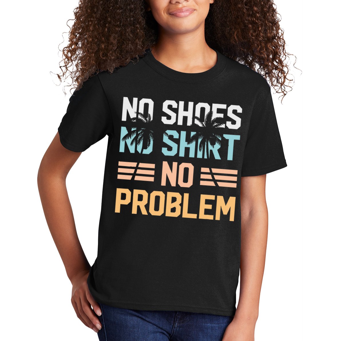 No Shoes No Problem Coconut Tree Country Music Kids T-Shirt