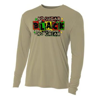 No Sugar No Cream Black Coffee Juneteenth Freedom Day Cooling Performance Long Sleeve Crew