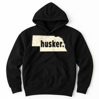 Nebraska State Nickname Husker Distressed Hoodie