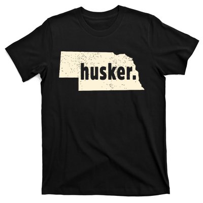 Nebraska State Nickname Husker Distressed T-Shirt