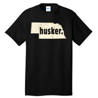 Nebraska State Nickname Husker Distressed Tall T-Shirt