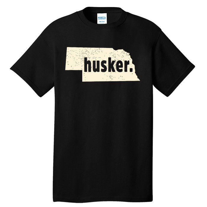 Nebraska State Nickname Husker Distressed Tall T-Shirt