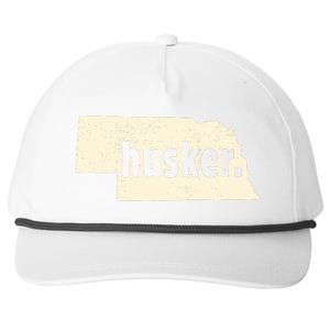 Nebraska State Nickname Husker Distressed Snapback Five-Panel Rope Hat