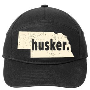 Nebraska State Nickname Husker Distressed 7-Panel Snapback Hat