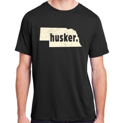 Nebraska State Nickname Husker Distressed Adult ChromaSoft Performance T-Shirt