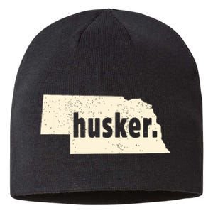 Nebraska State Nickname Husker Distressed Sustainable Beanie