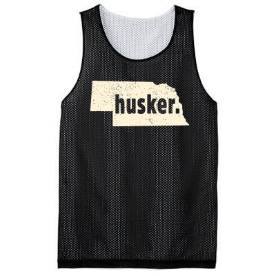 Nebraska State Nickname Husker Distressed Mesh Reversible Basketball Jersey Tank