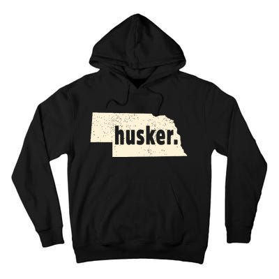 Nebraska State Nickname Husker Distressed Tall Hoodie