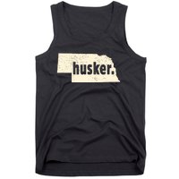 Nebraska State Nickname Husker Distressed Tank Top