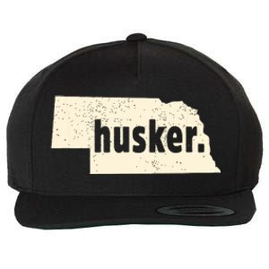 Nebraska State Nickname Husker Distressed Wool Snapback Cap