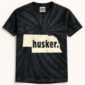 Nebraska State Nickname Husker Distressed Kids Tie-Dye T-Shirt