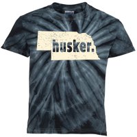 Nebraska State Nickname Husker Distressed Kids Tie-Dye T-Shirt