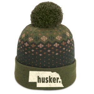 Nebraska State Nickname Husker Distressed The Baniff Cuffed Pom Beanie