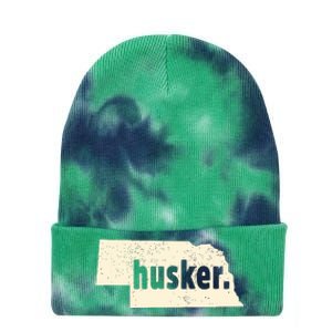 Nebraska State Nickname Husker Distressed Tie Dye 12in Knit Beanie