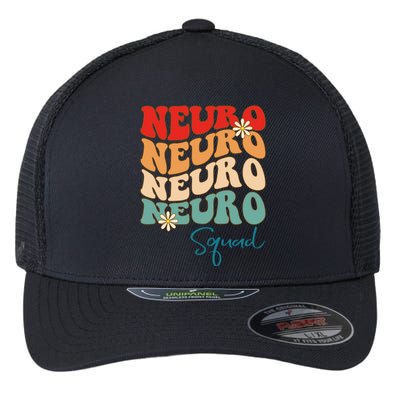 Neuro Squad Nurse Neurology Groovy Medical Neuroscience Gift Flexfit Unipanel Trucker Cap