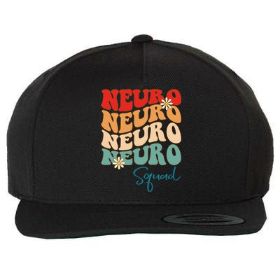 Neuro Squad Nurse Neurology Groovy Medical Neuroscience Gift Wool Snapback Cap