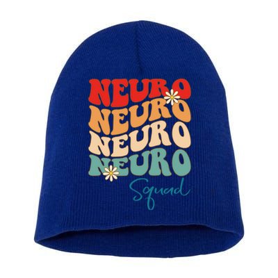 Neuro Squad Nurse Neurology Groovy Medical Neuroscience Gift Short Acrylic Beanie