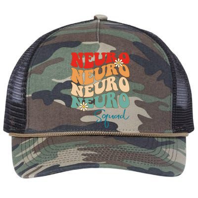 Neuro Squad Nurse Neurology Groovy Medical Neuroscience Gift Retro Rope Trucker Hat Cap