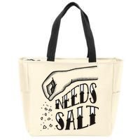 Needs Salt Zip Tote Bag