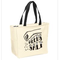 Needs Salt Zip Tote Bag