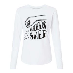 Needs Salt Womens Cotton Relaxed Long Sleeve T-Shirt