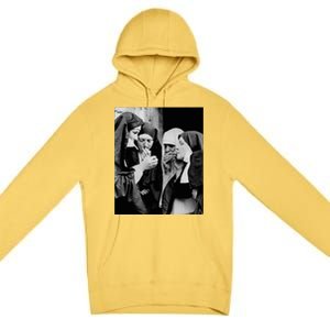 Nuns Smoking Premium Pullover Hoodie