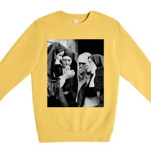 Nuns Smoking Premium Crewneck Sweatshirt