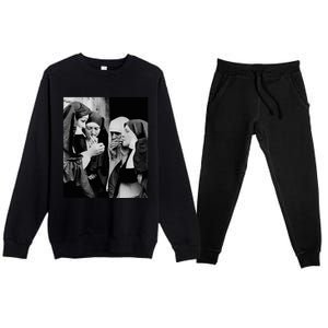 Nuns Smoking Premium Crewneck Sweatsuit Set