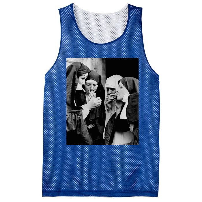 Nuns Smoking Mesh Reversible Basketball Jersey Tank