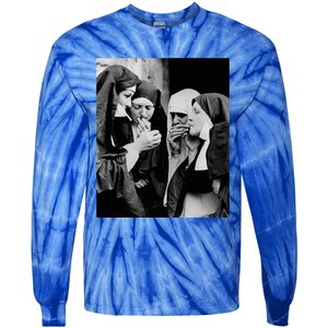 Nuns Smoking Tie-Dye Long Sleeve Shirt