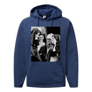 Nuns Smoking Performance Fleece Hoodie