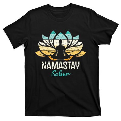 Namastay Sober NA AA 12 Step Recovery  T-Shirt