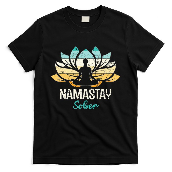 Namastay Sober NA AA 12 Step Recovery  T-Shirt