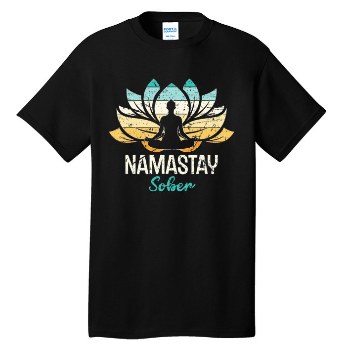 Namastay Sober NA AA 12 Step Recovery  Tall T-Shirt