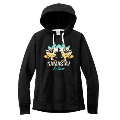 Namastay Sober NA AA 12 Step Recovery  Women's Fleece Hoodie