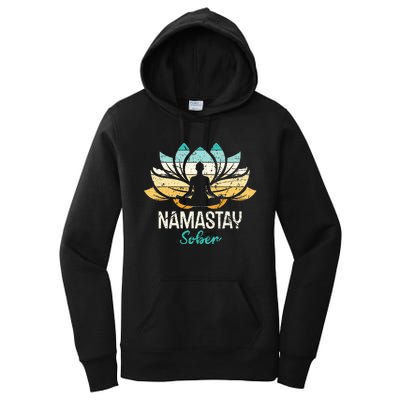 Namastay Sober NA AA 12 Step Recovery  Women's Pullover Hoodie