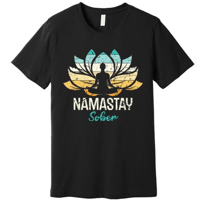 Namastay Sober NA AA 12 Step Recovery  Premium T-Shirt