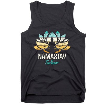 Namastay Sober NA AA 12 Step Recovery  Tank Top