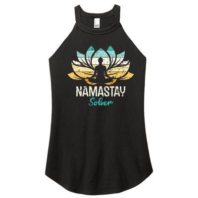 Namastay Sober NA AA 12 Step Recovery  Women's Perfect Tri Rocker Tank