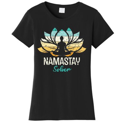 Namastay Sober NA AA 12 Step Recovery  Women's T-Shirt